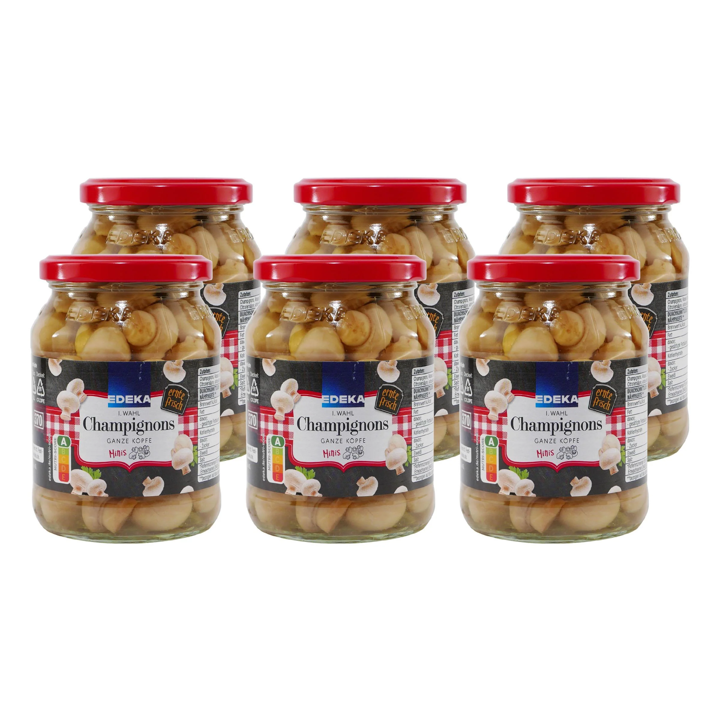 Edeka Champignons Ganze Köpfe Minis (6 x 330g) – Bild 2